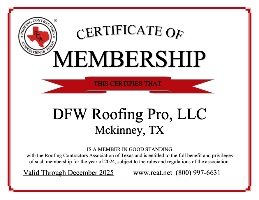 Roofing Contractors Association of Texas | Member in Good Standing